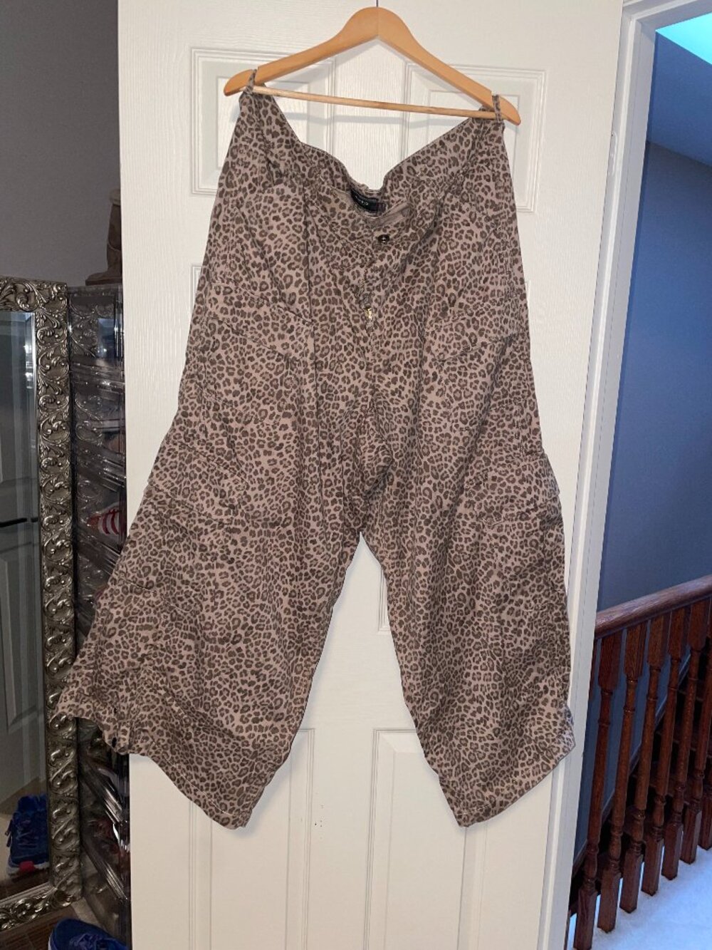 Torrid Leopard Print Wide Leg Cargo Pants - Size 5